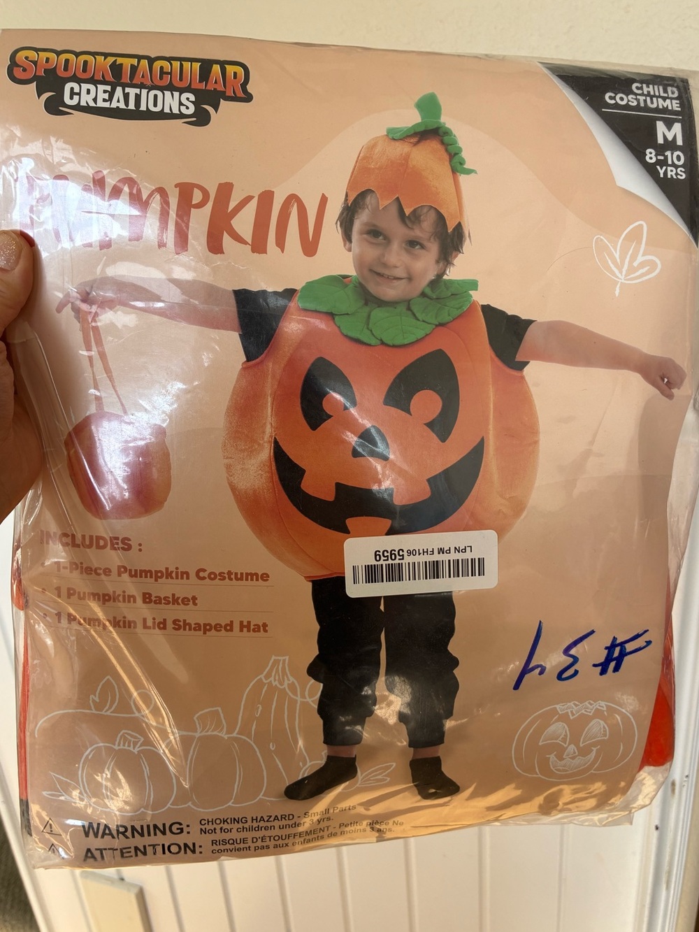 Nwt Orange Pumpkin Kids Costume - Medium 8-10 yrs